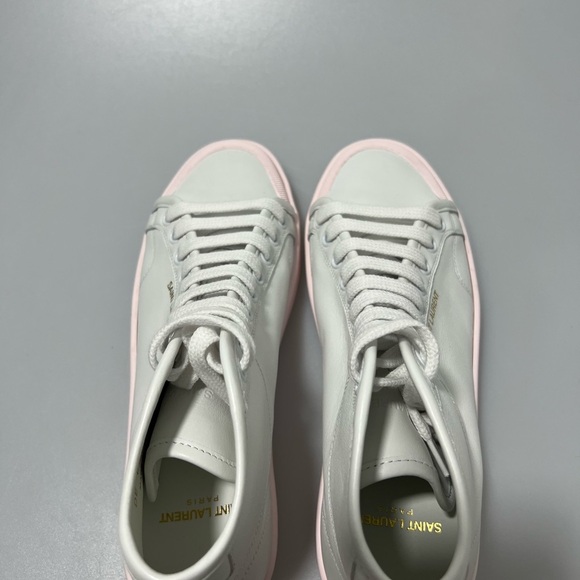 Saint Laurent White & Pink Court Classic SL/39 Sneakers Women’s EU 36/US 6 - Picture 9 of 10